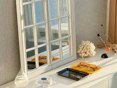arched window wall mirror 3D model