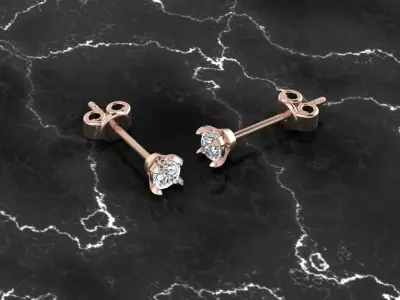 Jewelry Earring 3D print model 10