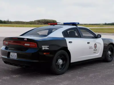 Police Car Dodge Charger LAPD 2011-2014 3D model