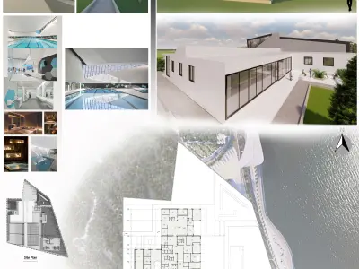 Complete Architecture Thesis  Sports AND Wellness Complex 3D model