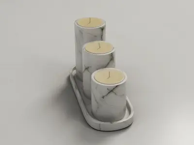 Stone Candles 3D model