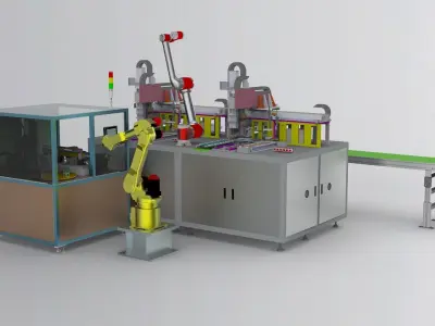 Panel automatic assembly line  3D model