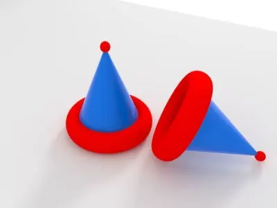 Party-Birthday Hat-Cap Low-poly 3D model