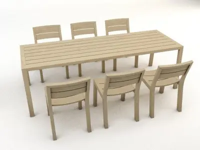 Garden Furniture Set 3 3D model
