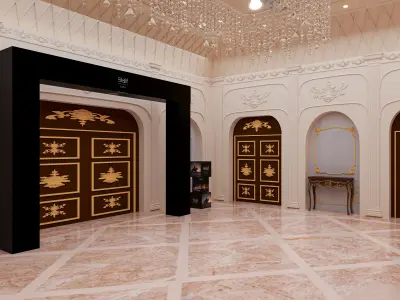 stage with hall  3D model