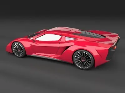 Exonis sports car concept 3D model