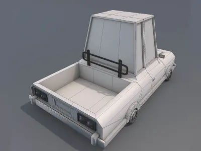 Low Poly Car Model TE-055 Low-poly 3D model