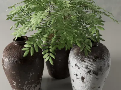 RH Rice wine vases 3D model