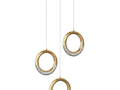 Luxury Ring Led Chandelier 3D model