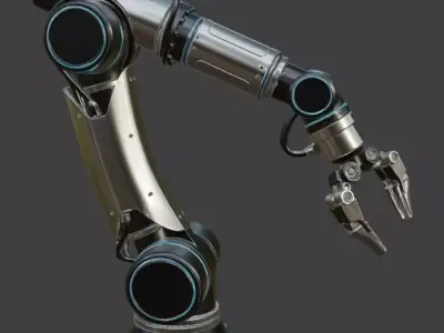 Industrial Robotic Arm 3D Model 3D model