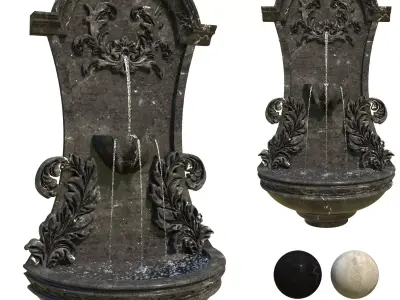 Classic Wall Fountain 01 3D model