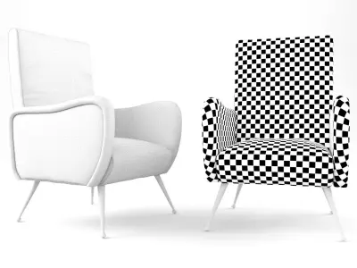 Turin Leather Chair 3D model