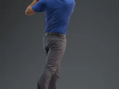 00012Vincent004 Golf Player 3D Model 3D model