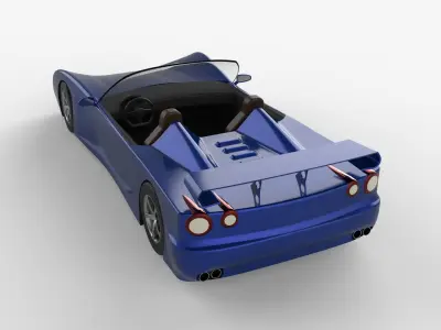 Cabriolet Car 3D model