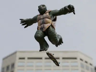 Turtle Boy Low-poly 3D model