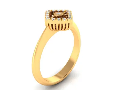 Ring M174 The luxury female ring with gems wedding 3D print model