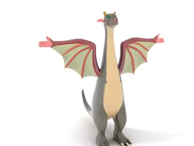 Majestic Dragon Fantasy model pack Low-poly 3D model