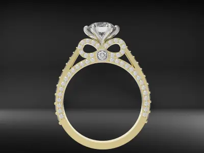 diamond ring 1 carat 3D print model