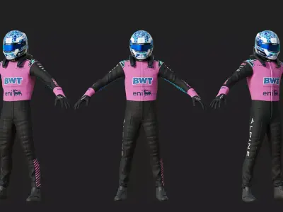 F1 Alpine Racing Suit 2025 3D model
