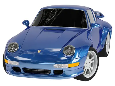 Porsche 911 Low-poly 3D model by GANIBOEV-KHASANBEK