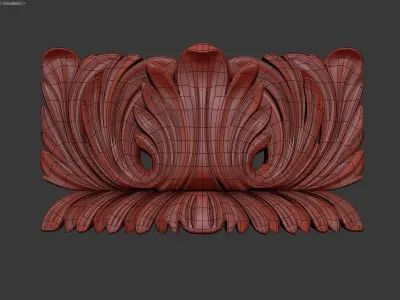 Carved Corbel 3D model 3D model
