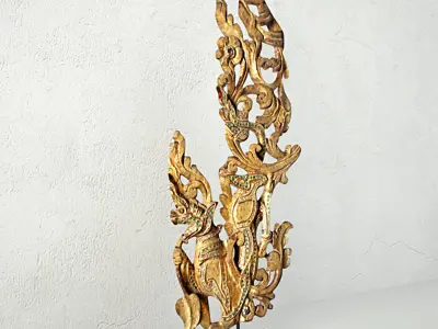 Burmese Architectural Lion Fragment 3D model