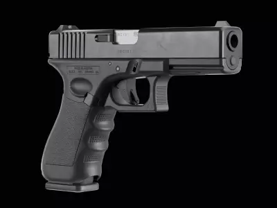 Glock 17 Pistol Low-poly 3D model