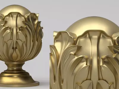 Carved Finial 3D model
