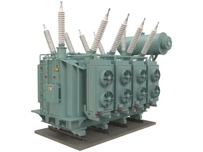 Electrical Transformer 4 3D model