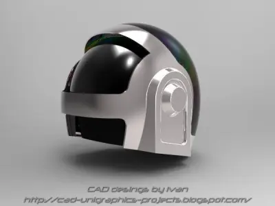 Daft Punk helmet model and tutorial Free 3D model