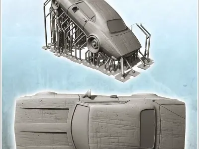 Chevrolet Camaro Z28 muscle car 2 - Modern WW2 WW1 World War Dia 3D print model