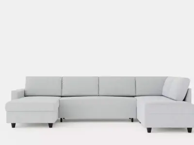 Garland U Bed Sofa Right Low-poly 3D model