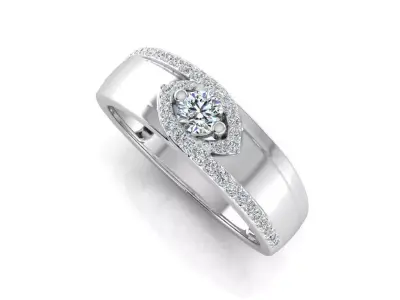 Diamond Jewelry Ring 3D print model 14