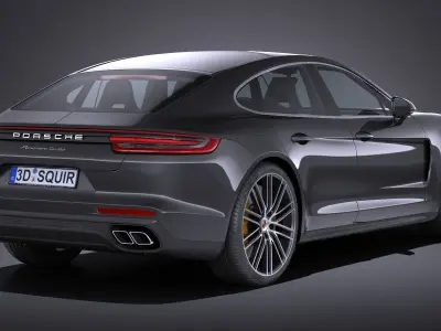 Porsche Panamera Turbo 2017 3D model