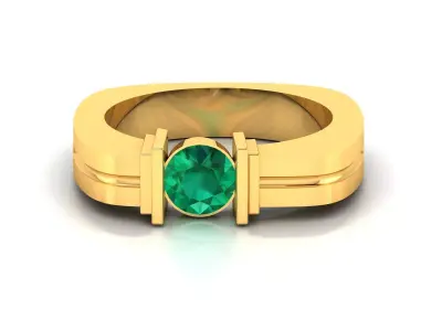 Solitaire Women Ring 3dm stl Render Detail 3D print model
