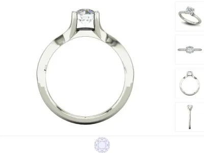 Women ring 3dm stl render detail 3D print model 22