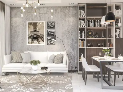 partment interiors 3D model