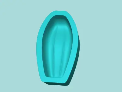 Sunflower Petal 02 - Silicone Mold Maker - Template 3D print model