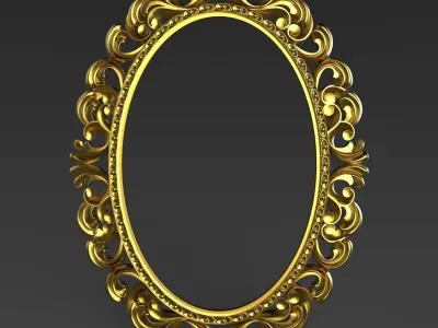 Decorative 3D Mirror Frame 3D model