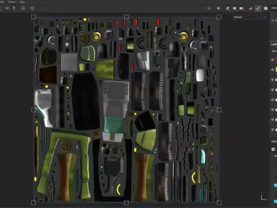 Scifi-Car Low-poly 3D model