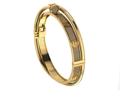 carter and nail tip desing bracelets screw new another 3D print model