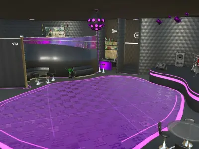 Night Club Complete - Interior Exterior Environment Design Low-poly 3D model