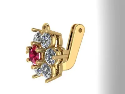 Baby earrings 3D print model