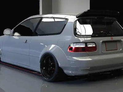 Honda Civic 98 Modified 3D model