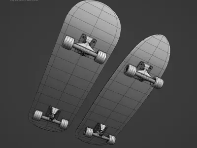 Skateboard 3D model shop