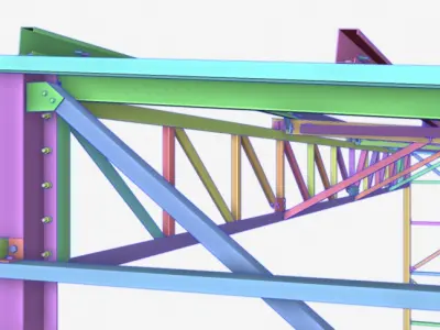 Steel Structure 001 3D model