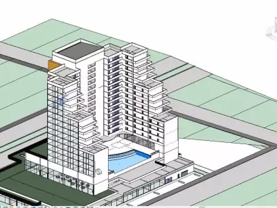 Hotel complete revit project p4 3D model