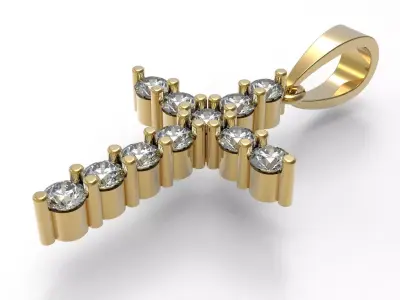 Diamond Cross 3D print model