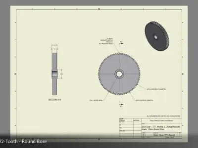 72-Tooth Spur Gear 03 3D print model
