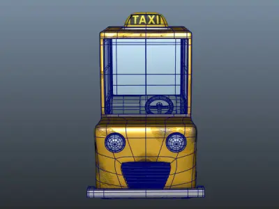 Taxi Cab Cartoon 3D model